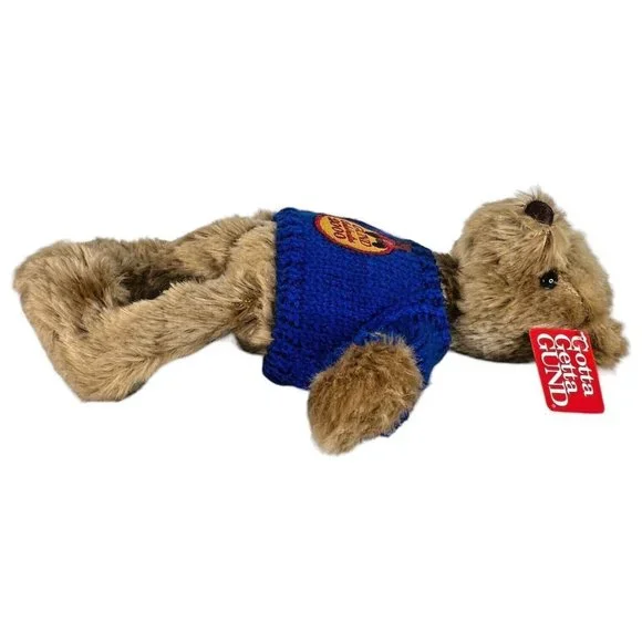 Gund COSMO The Teddy Bear Plush Celebrates 2000 Stuffed Animal 13” Blue Sweater - Picture 5 of 11